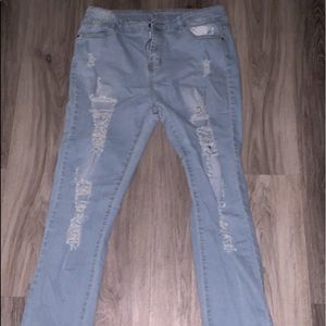 Size XL light wash comfortable stretchable jeans